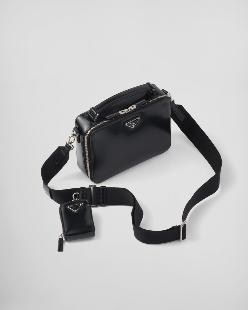 Prada Brique brushed leather bag - قوين شوب gooinshop