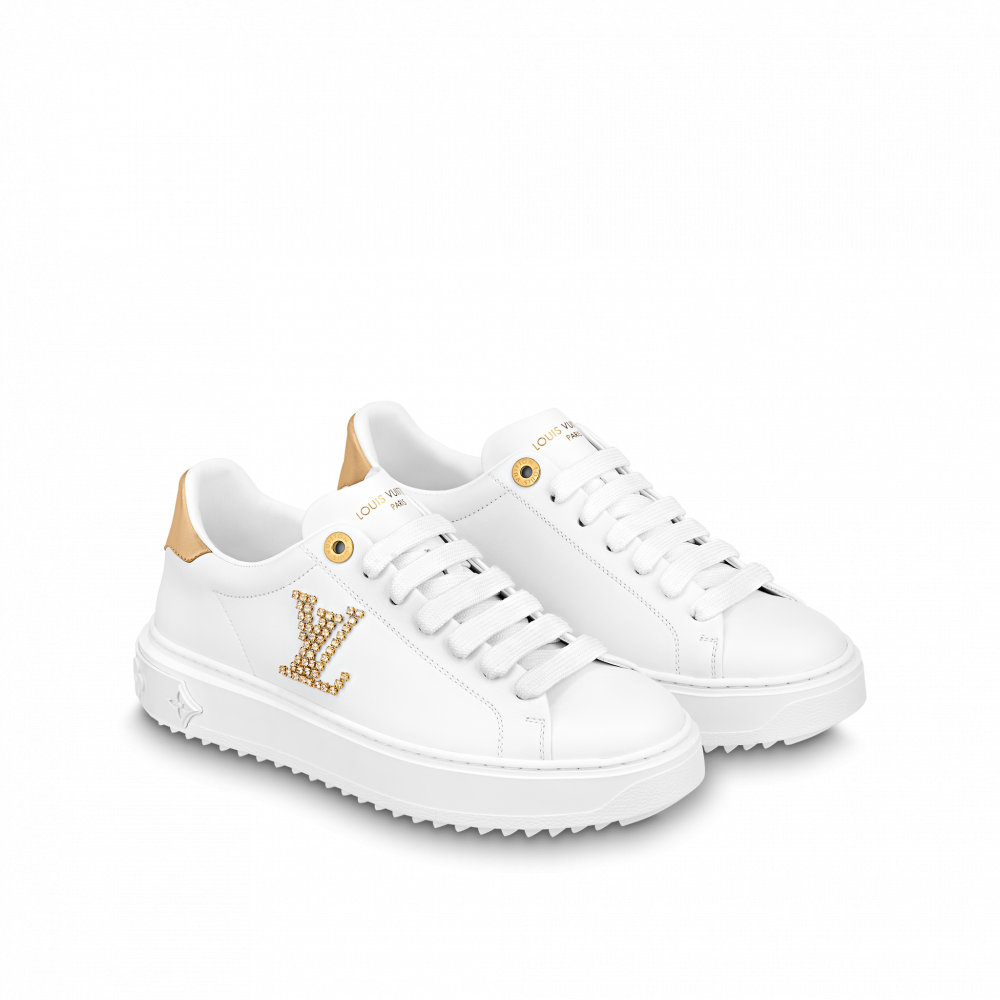 White and gold sales louis vuitton shoes