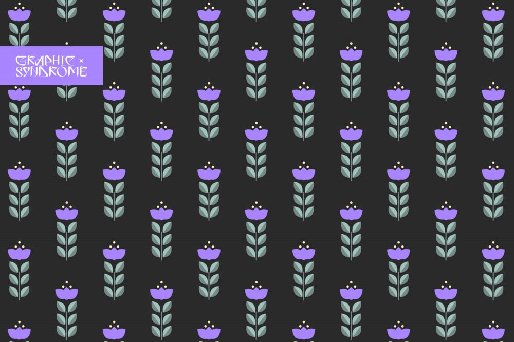 باترن ورد Flower Pattern