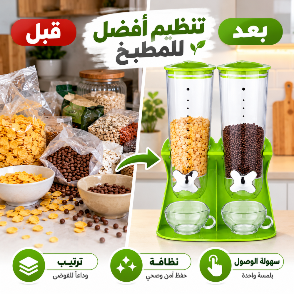 تفاصيل موزع الكورن فليكس المزدوج
