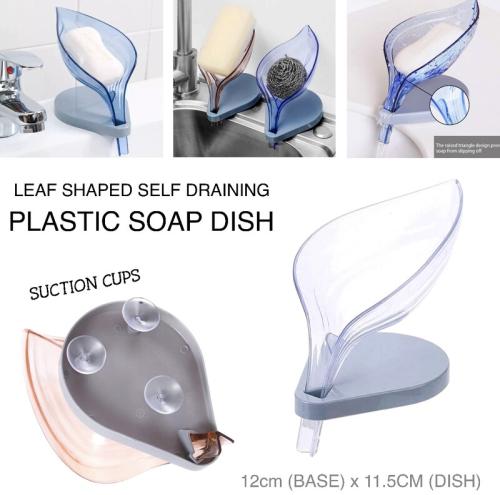 Leaf Soap Dish حامل صابون الحمام وليف المطبخ مع فت...