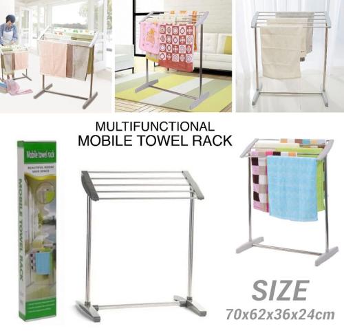 Multifunctional Mobile Towel Rack رف المناشف المحم...