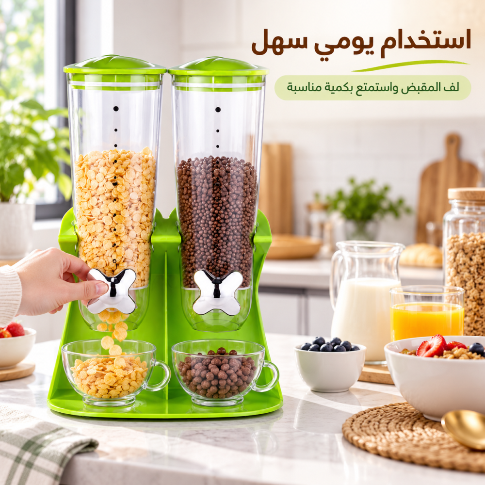صورة إضافية لموزع حبوب الإفطار المزدوج