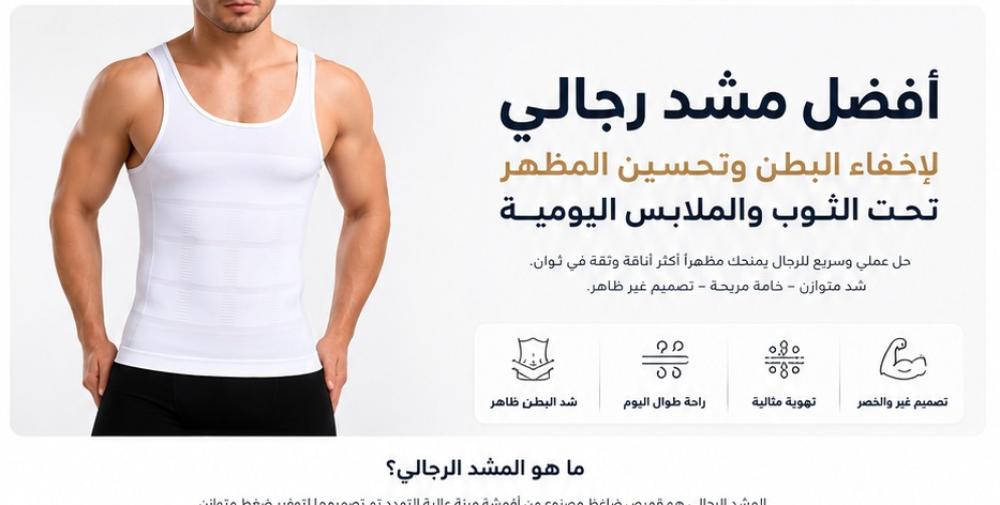 أفضل مشد رجالي لإخفاء البطن وتحسين القوام تحت الثوب والملابس اليومية