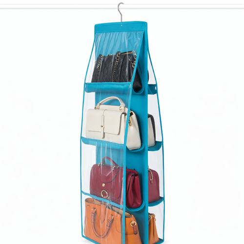 Multi-layer hanging bag organizer, practical design to save space inside the closet