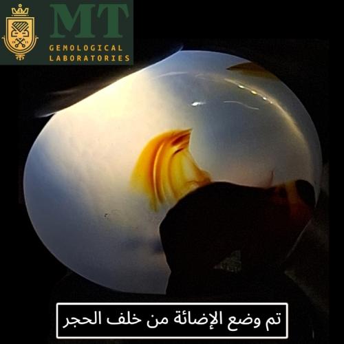 حجر عقيق مصور طبيعي مفحوص و موثق بشهادة مختبر