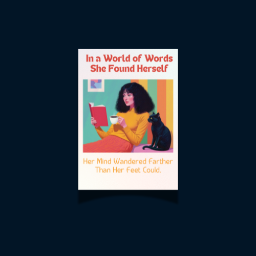 بوستر فتاة الكتاب girl book poster A3