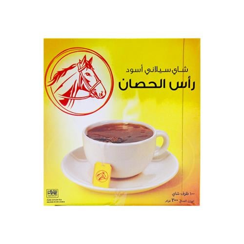شاي راس حصان اسود ظروف 100 كيس