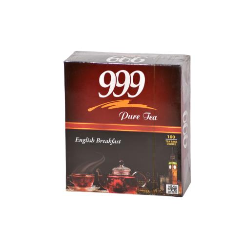 شاي 999 اسود الإنجليزي ظروف 100 كيس