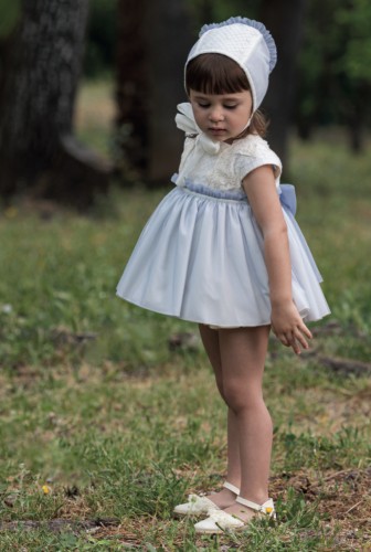 فستان مناسبات سماوي  ٣ قطع للبنات الصغار