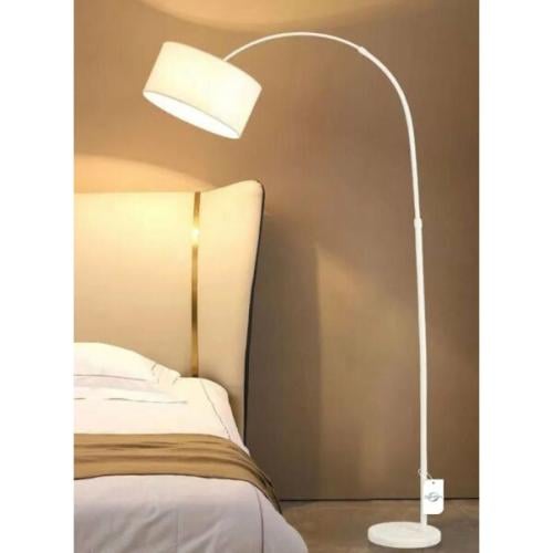 اباجورة ابيض منحنيه