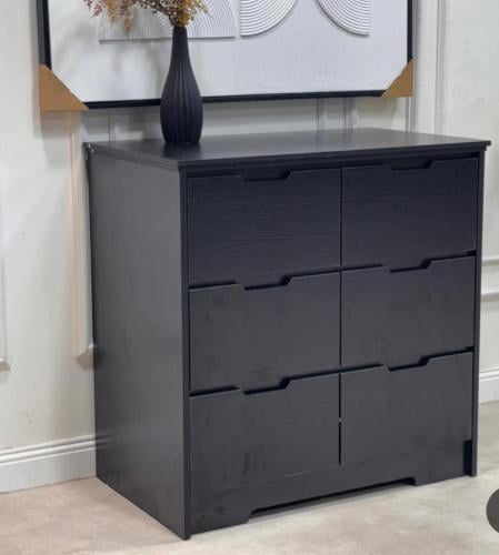 تسريحة ٦ أدراج أسود