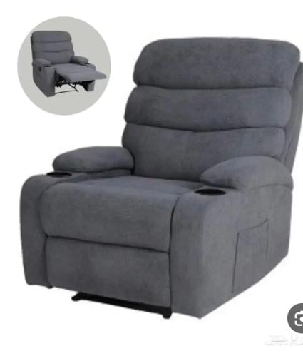 كرسي استرخاء رمادي هزاز ص8018