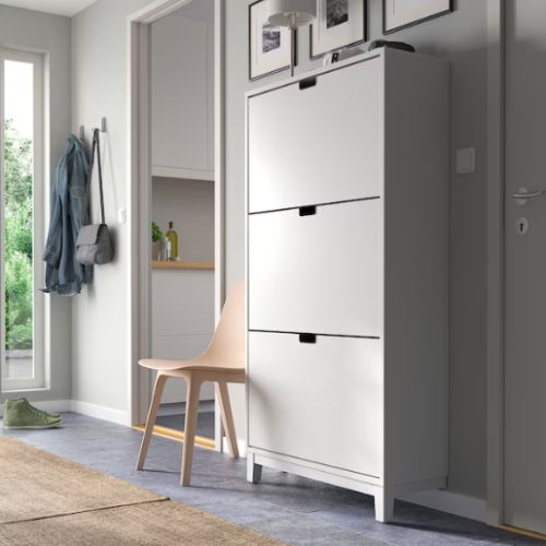 خزانه احذيه 3 حجيرات ابيض