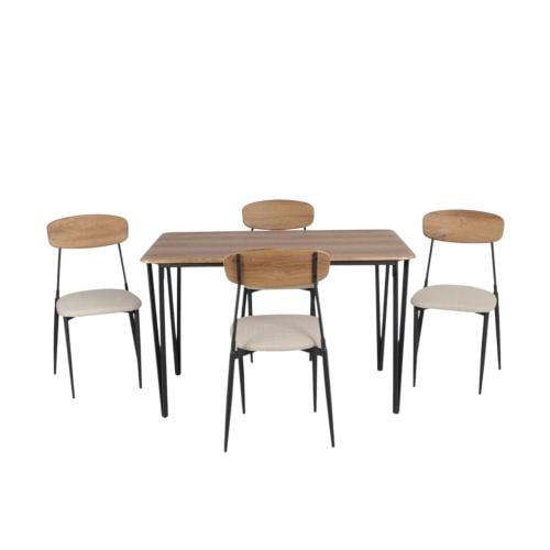 طاولة طعام بني +4 كرسي