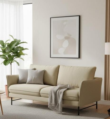 كنب بمقعدين بيج