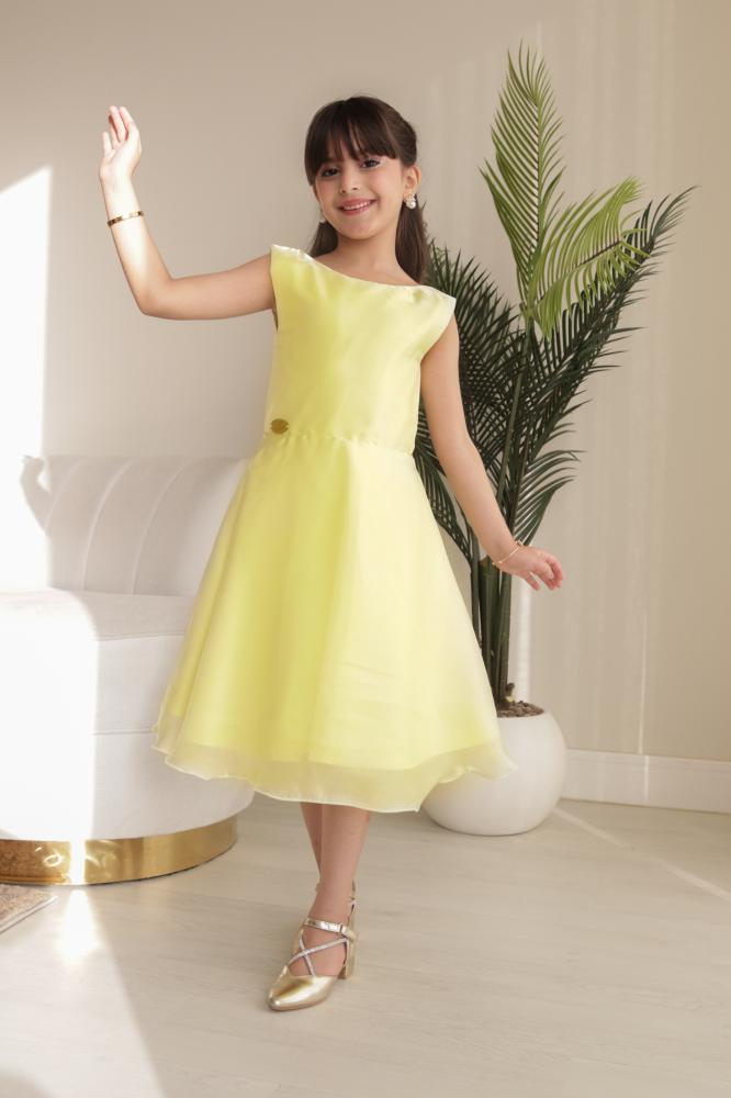 فستان جازرا ليموني