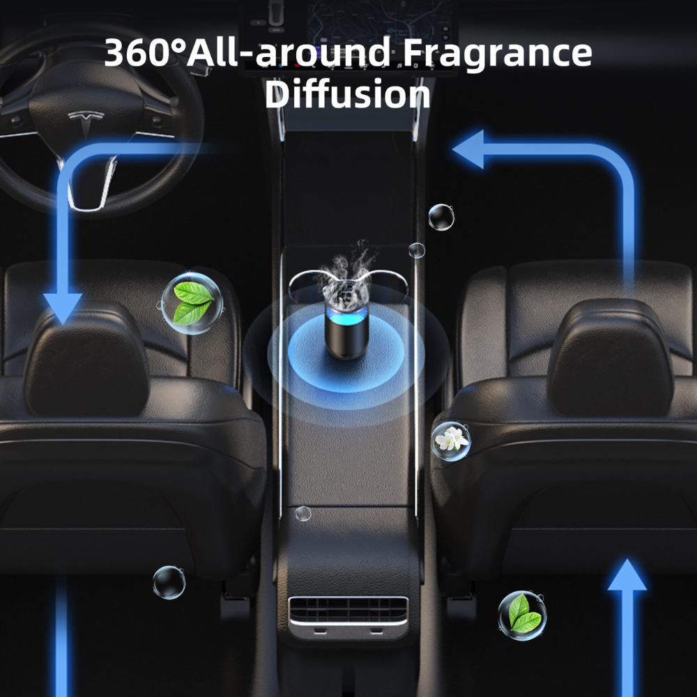 فواحة ومعطر سيارة ذكي مع إضاءات مختلفة | روائح منعشة