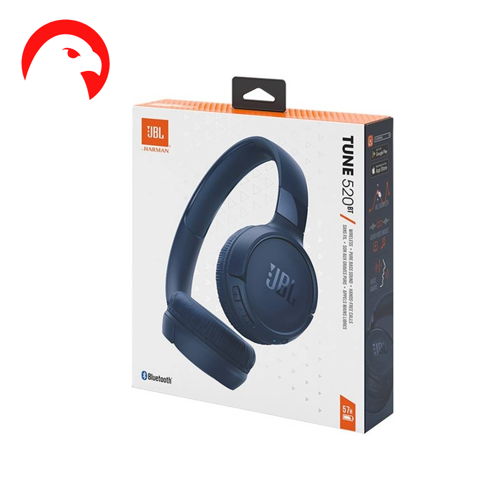 سماعة رأس Tune 520BT JBL لاسلكيه - لون أزرق