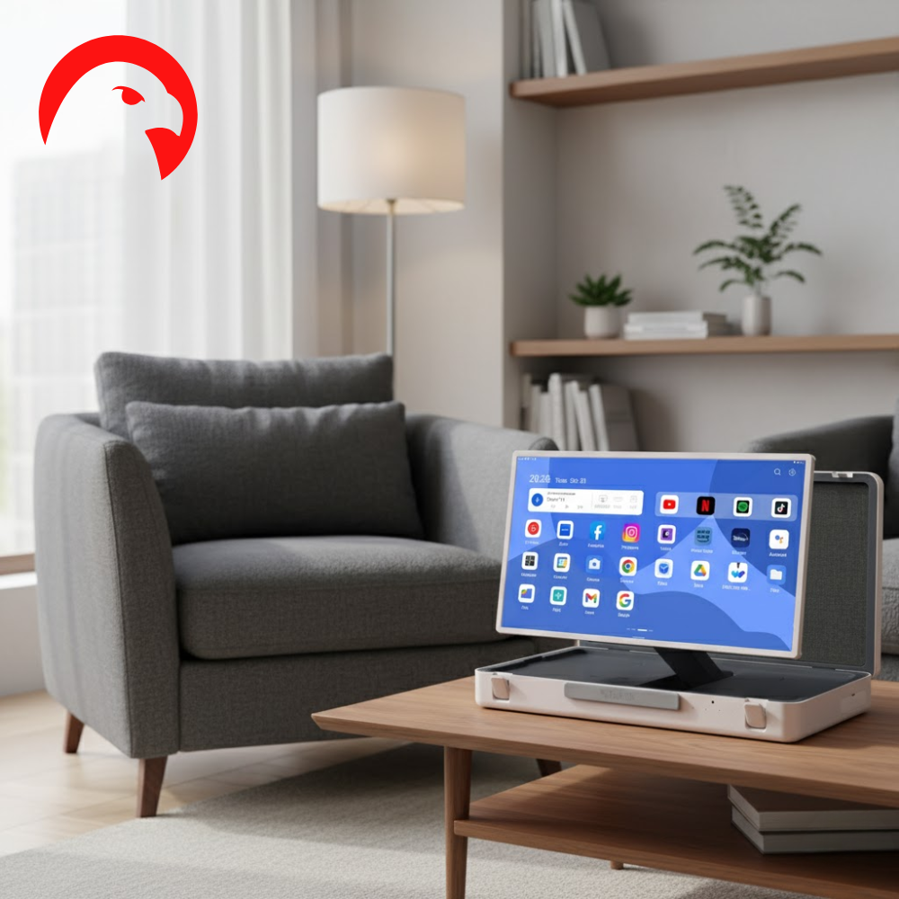 شاشة TakTik بنظام اندرويد تعمل باللمس 27 بوصة  ببطارية تدوم لساعات - رام 8 GB ذاكرة تخزين 128 جيجابايت