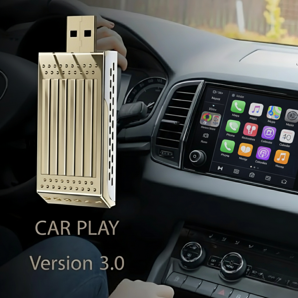 كار بلاي AI Box  – شغل كل شيء لاسلكي مع CarPlay – رام 4GB وذاكرة 64GB