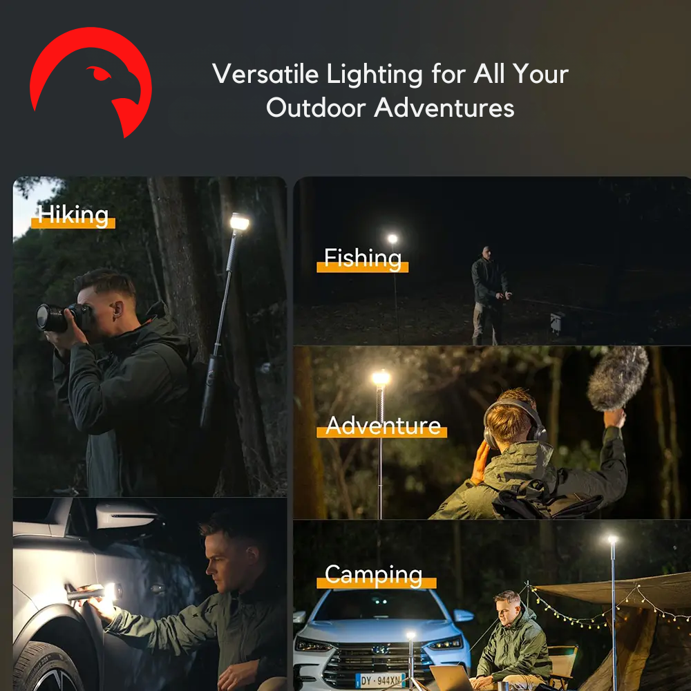 مصباح ذكي وكشاف محمول للتخييم مع ريموت CPL-T24