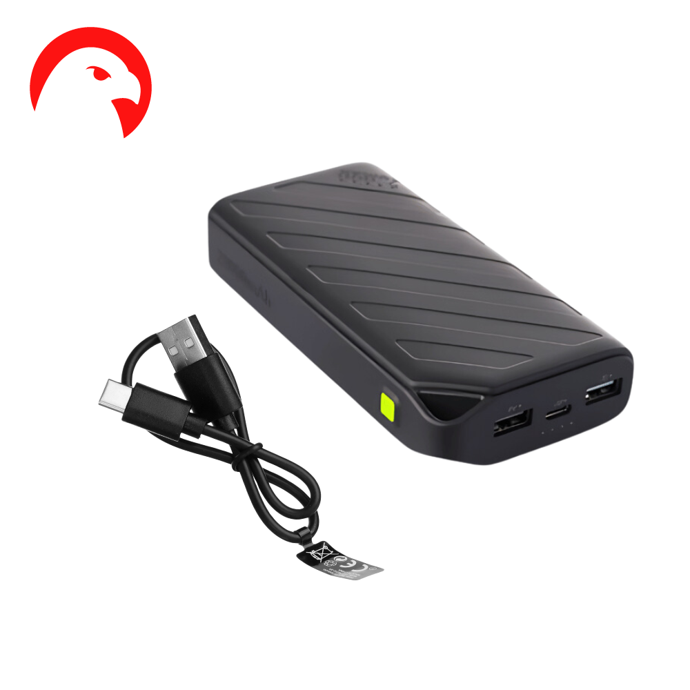 شاحن بريڤ Goui BRAVE بسعة 10000 ملي أمبير 2usb و 1pd - مع كيبل هدية