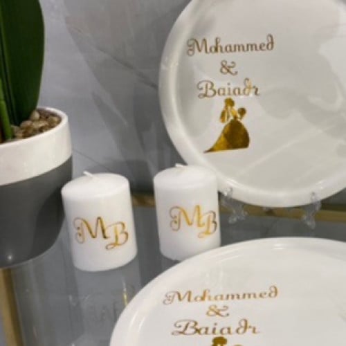 2 شمعه بطباعة