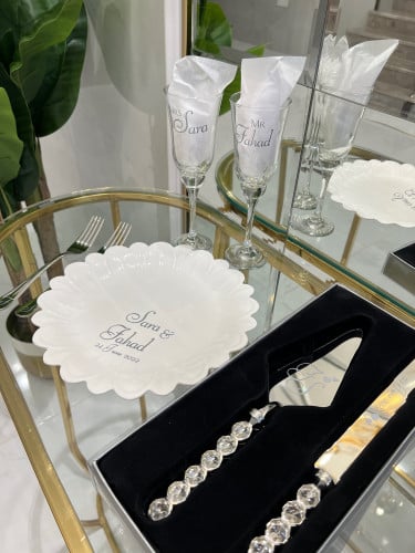 طقم ملكة فضي 7 قطع