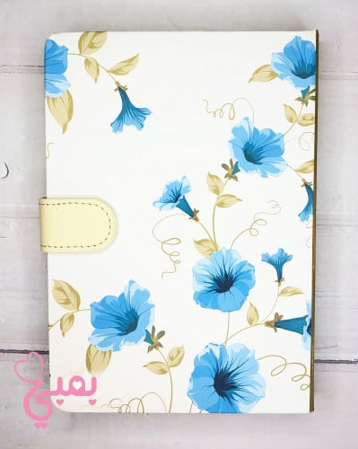 دفتر بقفل مغناطيسي مقاس A5 - زنابق
