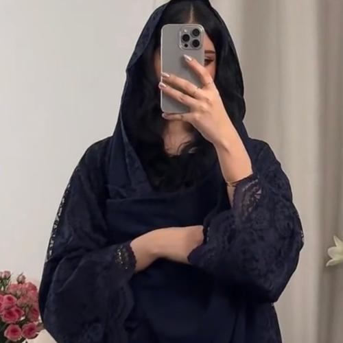 عبايه ( N74 ) دانتيل كحلي