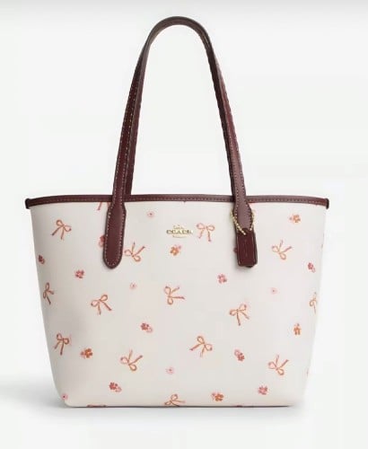 Coach bow tote bag