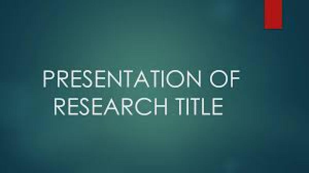 Research Title Before Joining and Registration