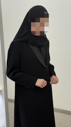 Blazer matte-shine lapel