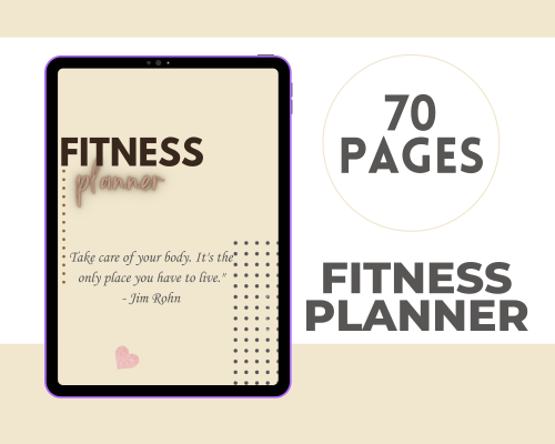 FITNESS PLANNER مخطط اللياقة البدنية + هدية نظام غ...