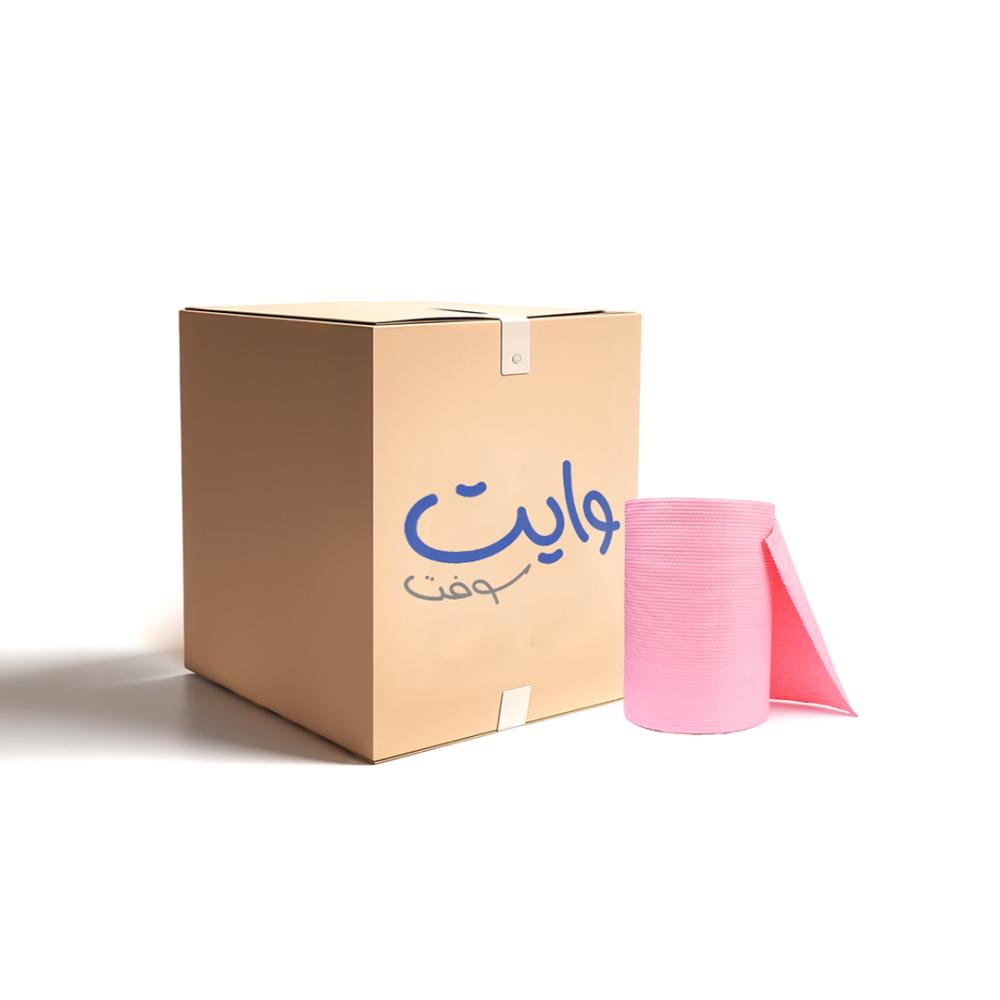 2XX مناديل رول مايكروفايبر لون وردي