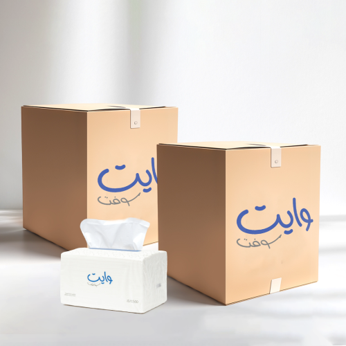 2 كرتون مناديل وايت سوفت 5 طبقات حجم وسط