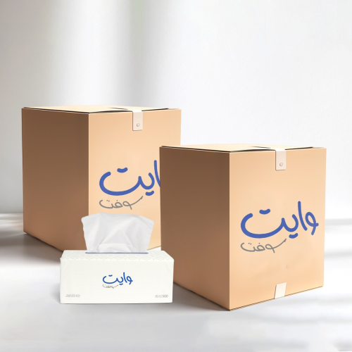 2 كرتون مناديل حجم كبير وايت سوفت 5 طبقات