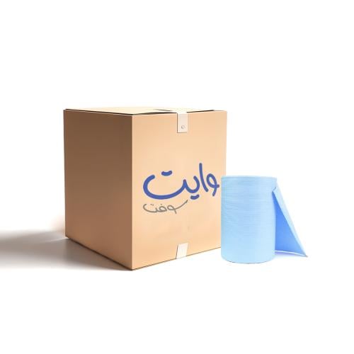 2 مناديل رول مايكروفايبر لون ازرق