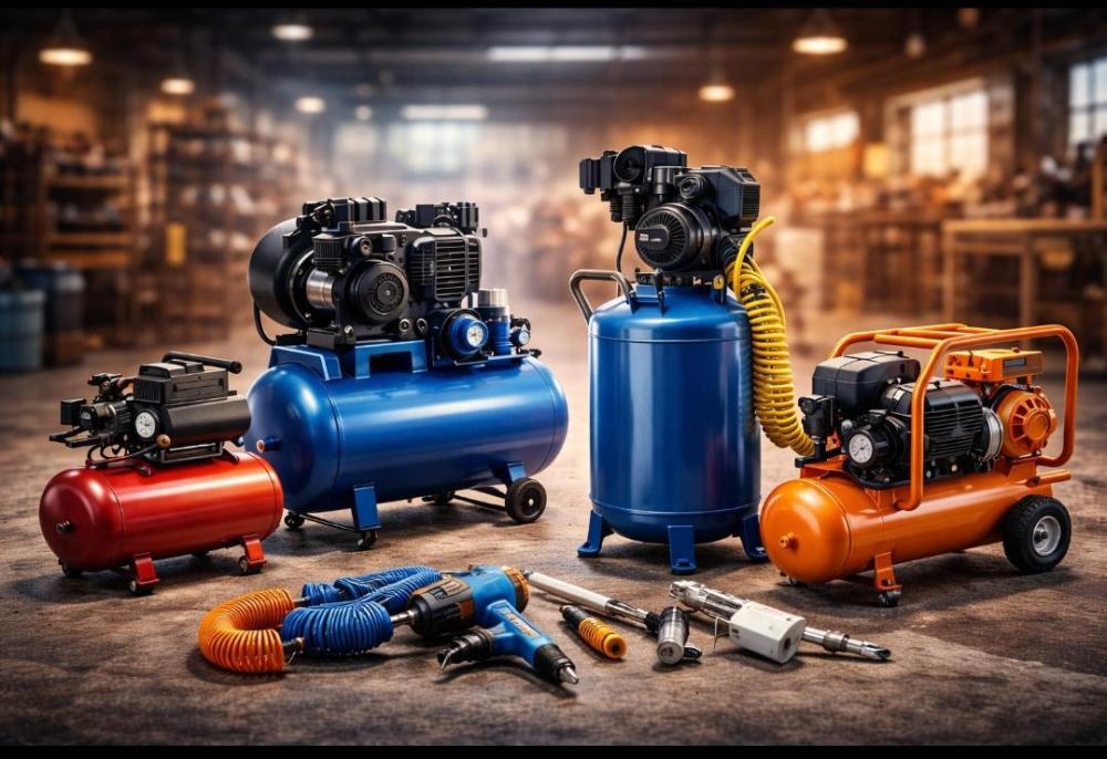 مقارنة بين أنواع الكمبروسر (Air Compressor)