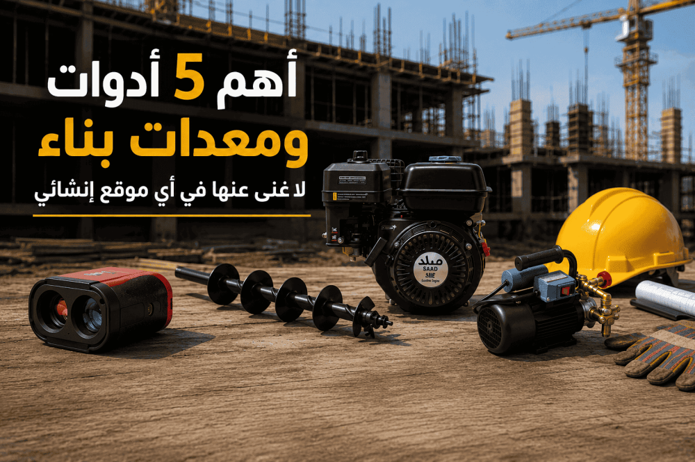 أهم 5 أدوات ومعدات بناء لا غنى عنها في أي موقع إنشائي