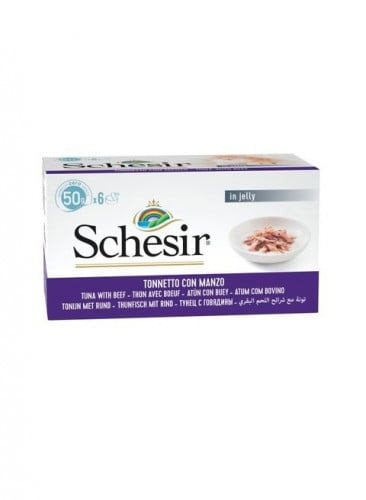 شيزر معلبات متعددة تونا مع اللحم البقري للقطط 6×50غ