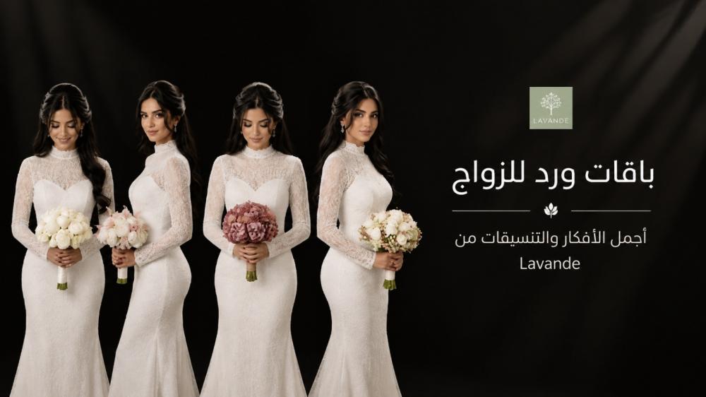 باقات ورد للزواج: أجمل الأفكار والتنسيقات من Lavande