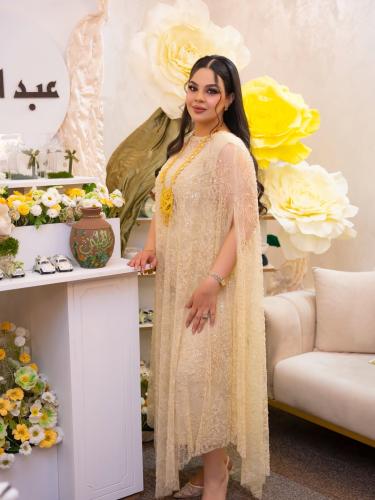 فستان كلفه مشجره لولو تطريز ا