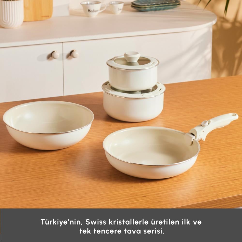 طقم قدور Swiss Crystal Almond