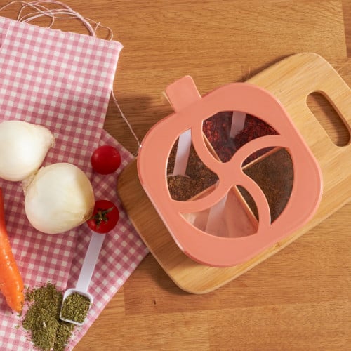حافظة بهارات بلاستيكية مع ملاعق Gale Pink