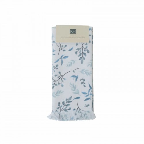 طقم مناشف مطبخ قطنية فاخرة Garden Mavi