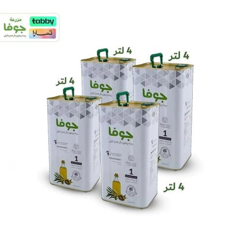زيت زيتون الجوف 16 لتر العبوة 4 لتر