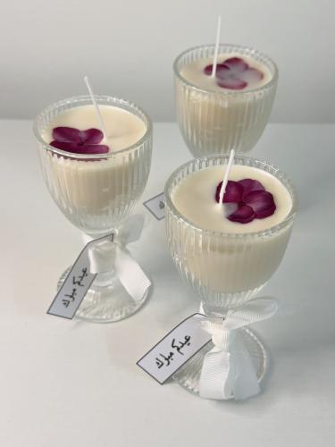 شموع زجاجية توزيعات عيد و مناسبات