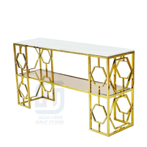مدخل (كونسول) رخام هيكل استيل 2دور رقم OB-01
